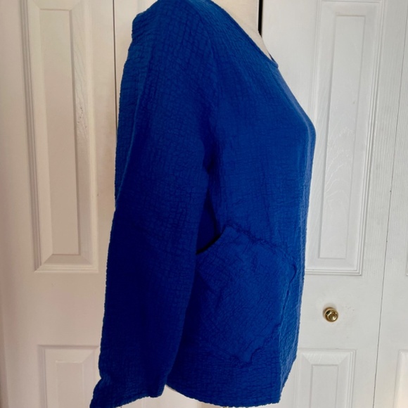 NWT Habitat blue tunic lagenlook top size large. - Picture 3 of 9